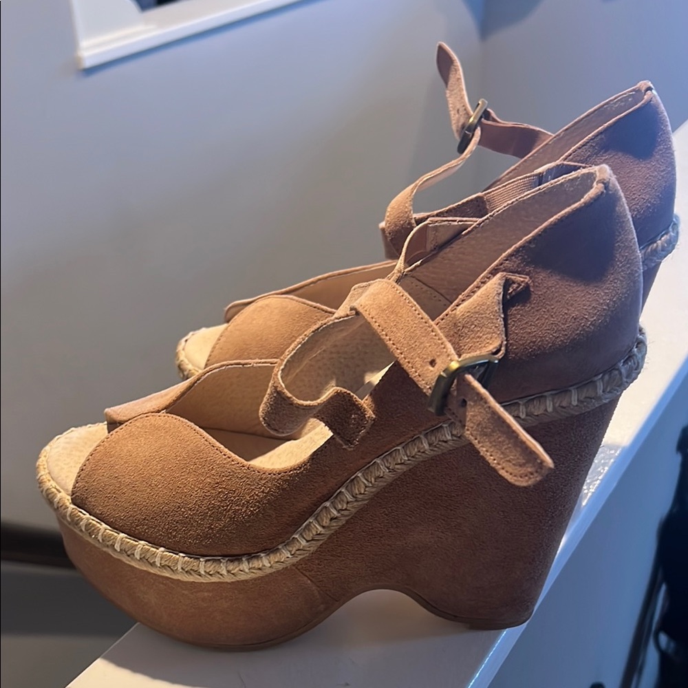 Women's Tan Wedge Sandals free people